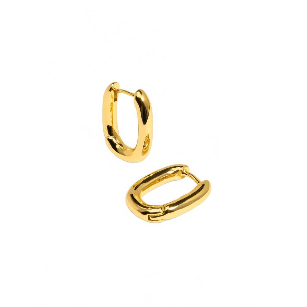NEW RHO women's small chunky u shape huggies in gold